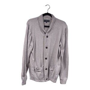 Marc McNairy Men's Light Gray Button Down Cardigan Size XL